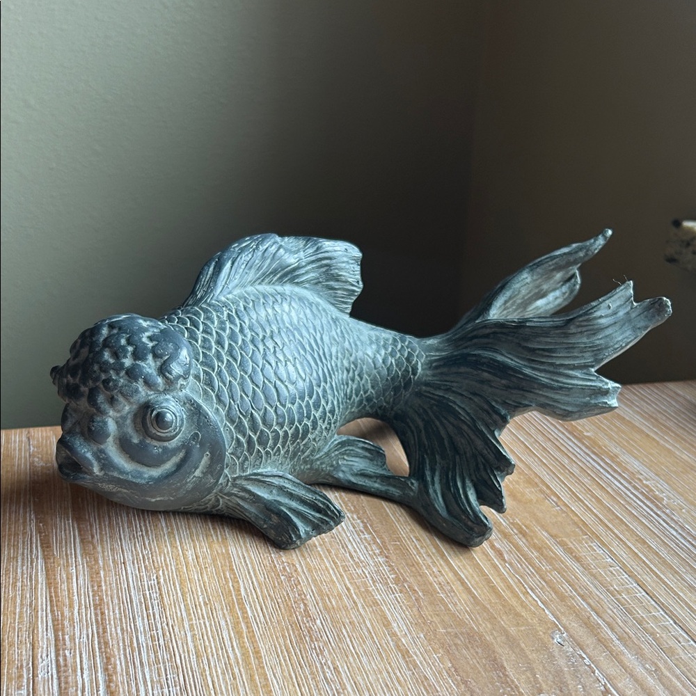 Large Vintage Koi Fish Sculpture Yard Garden Entryway Decor